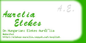 aurelia elekes business card
